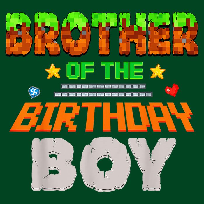 Brother Of The Birthday Boy Video Gamer Pixel Number Long Sleeve Shirt