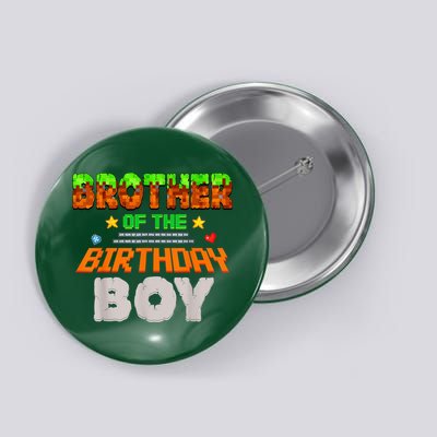 Brother Of The Birthday Boy Video Gamer Pixel Number Button
