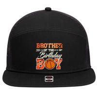 Brother Of The Birthday Basketball Funny 7 Panel Mesh Trucker Snapback Hat