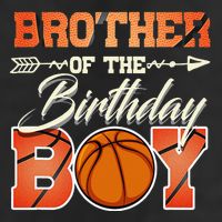 Brother Of The Birthday Basketball Funny 7 Panel Mesh Trucker Snapback Hat