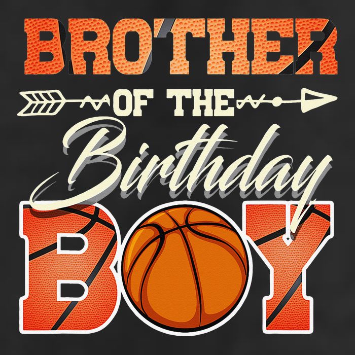 Brother Of The Birthday Basketball Funny 7 Panel Mesh Trucker Snapback Hat