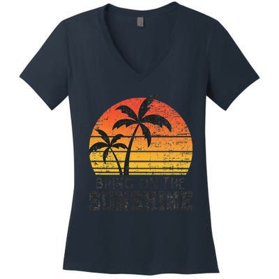 Bring On The Sunshine Summertime Summer Season Summer Vibes Women's V-Neck T-Shirt