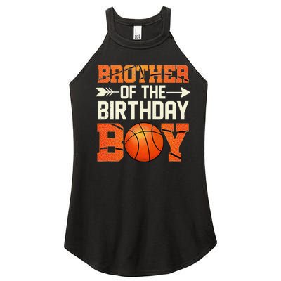 Brother Of The Birthday Basketball Funny Women’s Perfect Tri Rocker Tank