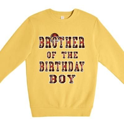 Brother Of The Birthday American Football Party Gift Premium Crewneck Sweatshirt