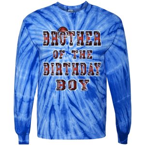 Brother Of The Birthday American Football Party Gift Tie-Dye Long Sleeve Shirt