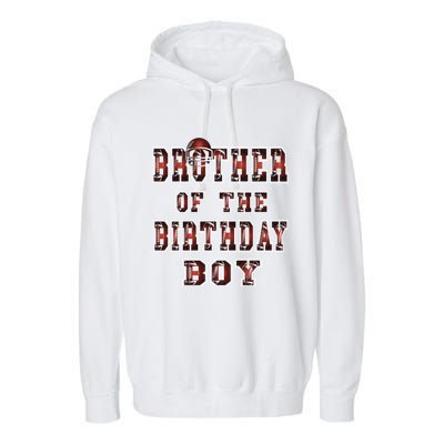 Brother Of The Birthday American Football Party Gift Garment-Dyed Fleece Hoodie