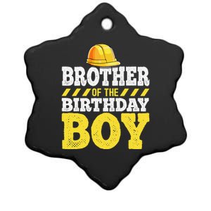 Brother of the Birthday Construction Birthday Party Ceramic Star Ornament