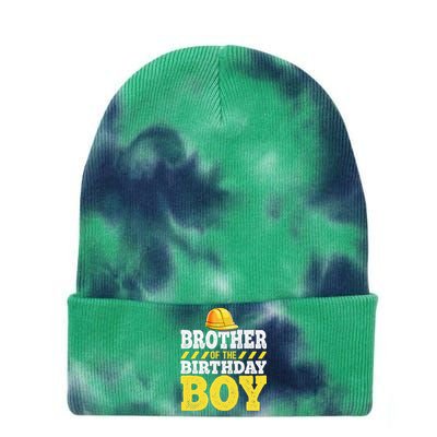 Brother of the Birthday Construction Birthday Party Tie Dye 12in Knit Beanie