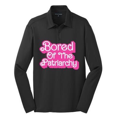 Bored Of The Patriarchy Silk Touch Performance Long Sleeve Polo