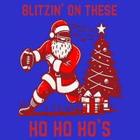 Blitzing On These Ho Ho Ho's Funny Santa Football Christmas  Toddler T-Shirt