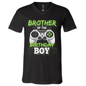 Brother of the Birthday Matching Video Game Birthday V-Neck T-Shirt