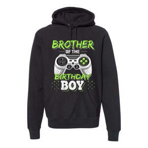 Brother of the Birthday Matching Video Game Birthday Premium Hoodie