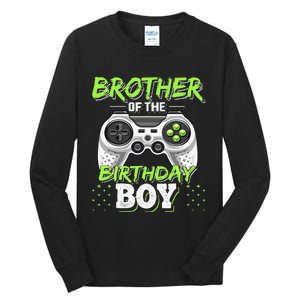 Brother of the Birthday Matching Video Game Birthday Tall Long Sleeve T-Shirt