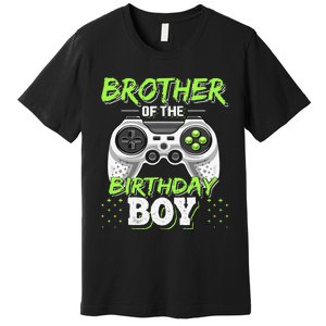 Brother of the Birthday Matching Video Game Birthday Premium T-Shirt