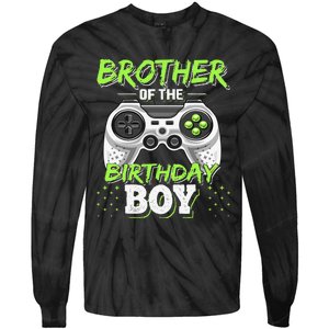 Brother of the Birthday Matching Video Game Birthday Tie-Dye Long Sleeve Shirt