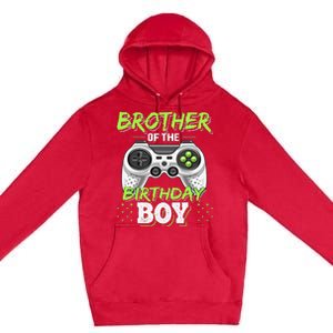 Brother of the Birthday Matching Video Game Birthday Premium Pullover Hoodie