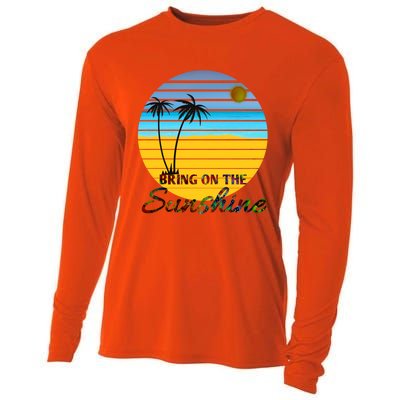 Bring On The Sunshine Beach Vacation Summer Cool Gift Cooling Performance Long Sleeve Crew