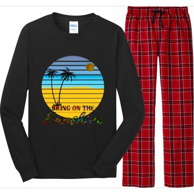 Bring On The Sunshine Beach Vacation Summer Cool Gift Long Sleeve Pajama Set