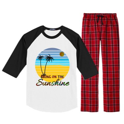 Bring On The Sunshine Beach Vacation Summer Cool Gift Raglan Sleeve Pajama Set