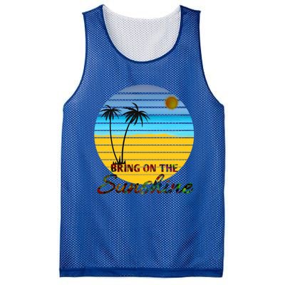 Bring On The Sunshine Beach Vacation Summer Cool Gift Mesh Reversible Basketball Jersey Tank