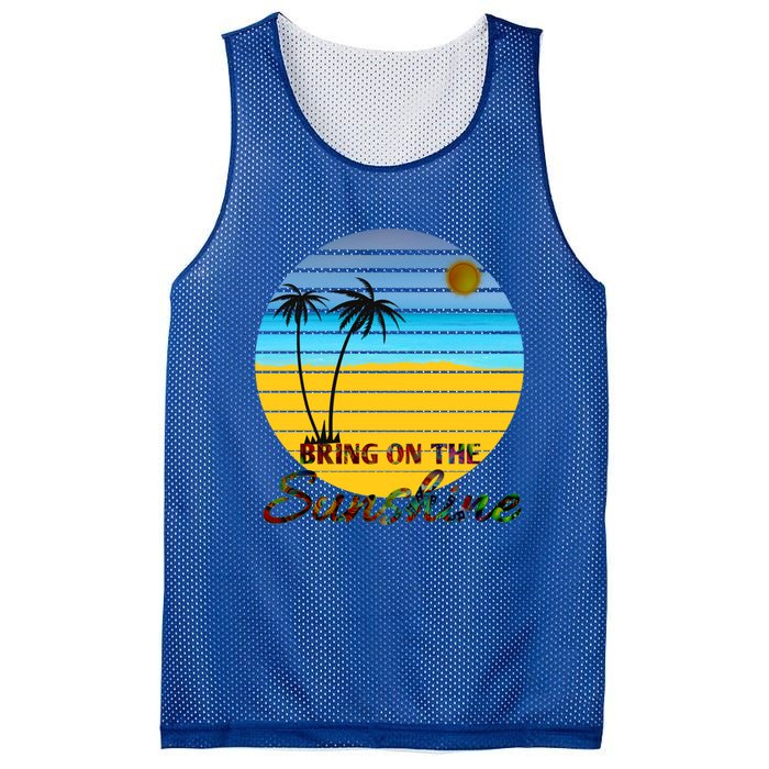 Bring On The Sunshine Beach Vacation Summer Cool Gift Mesh Reversible Basketball Jersey Tank