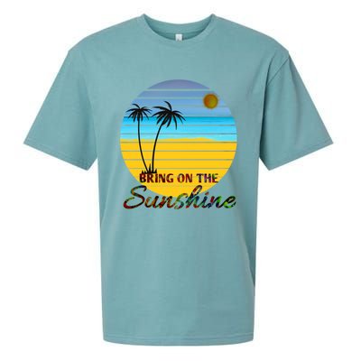 Bring On The Sunshine Beach Vacation Summer Cool Gift Sueded Cloud Jersey T-Shirt