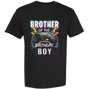 Brother of the Birthday Matching Video Game Birthday Garment-Dyed Heavyweight T-Shirt