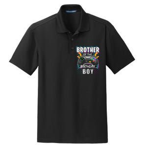 Brother of the Birthday Matching Video Game Birthday Dry Zone Grid Polo