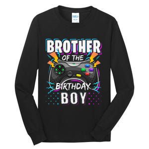 Brother of the Birthday Matching Video Game Birthday Tall Long Sleeve T-Shirt