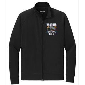 Brother of the Birthday Matching Video Game Birthday Stretch Full-Zip Cadet Jacket