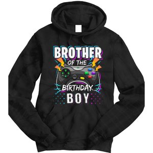 Brother of the Birthday Matching Video Game Birthday Tie Dye Hoodie