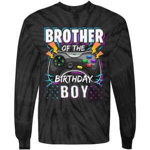 Brother of the Birthday Matching Video Game Birthday Tie-Dye Long Sleeve Shirt