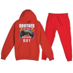 Brother of the Birthday Matching Video Game Birthday Premium Hooded Sweatsuit Set