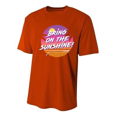 Bring On The Sunshine Cool Tropical Casual Beach Graphic Gift Performance Sprint T-Shirt