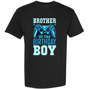 Brother of the Birthday Matching Video Gamer Birthday Garment-Dyed Heavyweight T-Shirt