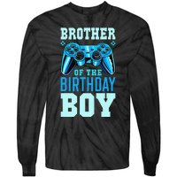 Brother of the Birthday Matching Video Gamer Birthday Tie-Dye Long Sleeve Shirt