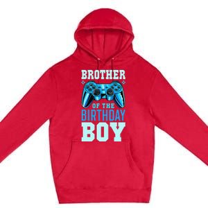 Brother of the Birthday Matching Video Gamer Birthday Premium Pullover Hoodie