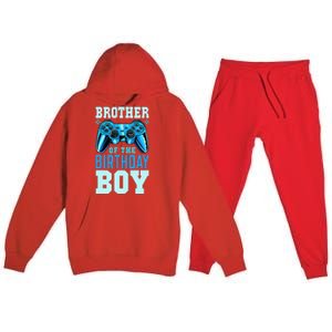 Brother of the Birthday Matching Video Gamer Birthday Premium Hooded Sweatsuit Set