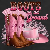 Boots On The Ground, Cowgirl Linedance, Boot Cowboy Western 7 Panel Mesh Trucker Snapback Hat