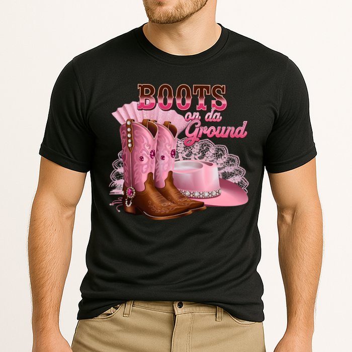 Boots On The Ground, Cowgirl Linedance, Boot Cowboy Western Cooling Performance Crew T-Shirt