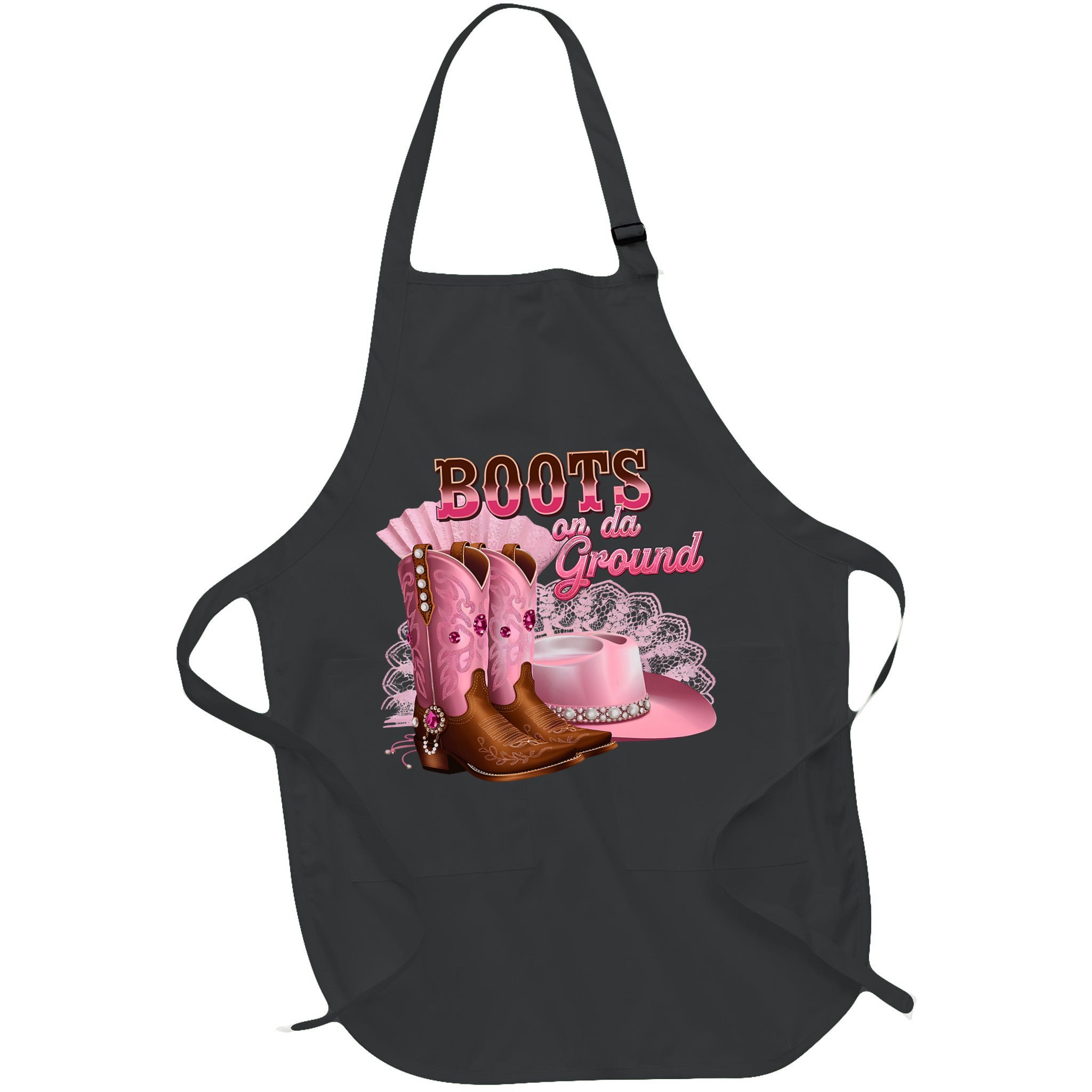 Boots On The Ground, Cowgirl Linedance, Boot Cowboy Western Apron