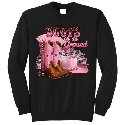 Boots On The Ground, Cowgirl Linedance, Boot Cowboy Western Sweatshirt