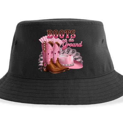 Boots On The Ground, Cowgirl Linedance, Boot Cowboy Western Sustainable Bucket Hat