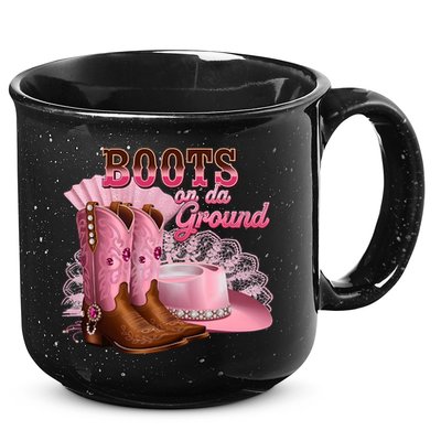 Boots On The Ground, Cowgirl Linedance, Boot Cowboy Western 15oz Campfire Ceramic Mug