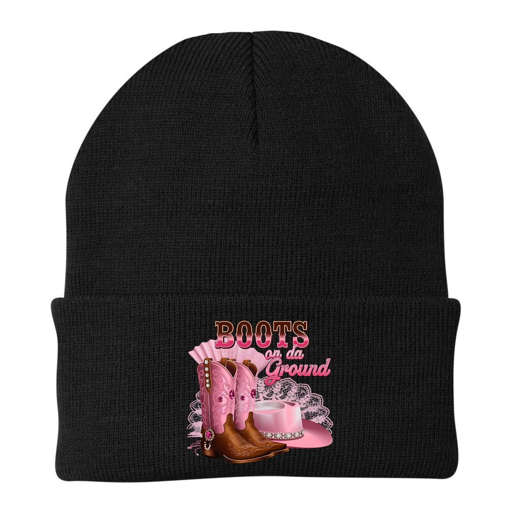 Boots On The Ground, Cowgirl Linedance, Boot Cowboy Western Beanie