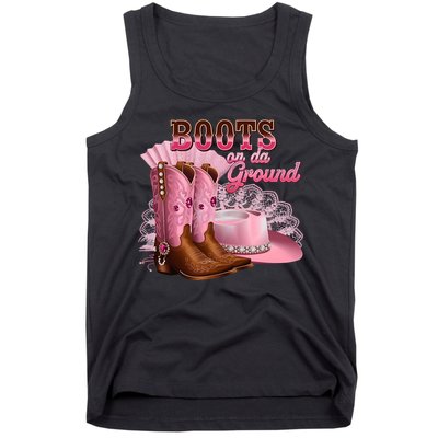 Boots On The Ground, Cowgirl Linedance, Boot Cowboy Western Tank Top