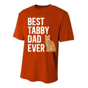 Best Orange Tabby Cat Dad Ever Orange Tabby Cat Owner Gift Performance Sprint T-Shirt