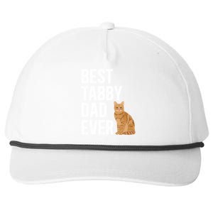 Best Orange Tabby Cat Dad Ever Orange Tabby Cat Owner Gift Snapback Five-Panel Rope Hat