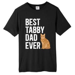 Best Orange Tabby Cat Dad Ever Orange Tabby Cat Owner Gift Tall Fusion ChromaSoft Performance T-Shirt