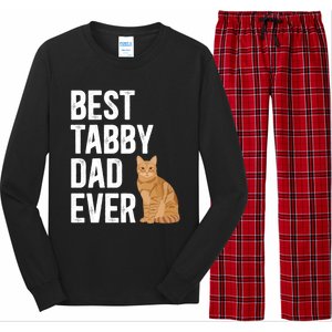 Best Orange Tabby Cat Dad Ever Orange Tabby Cat Owner Gift Long Sleeve Pajama Set